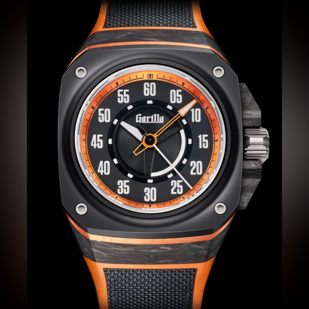 GORILLA FASTBACK Huggar orange watch 44 mm NEW